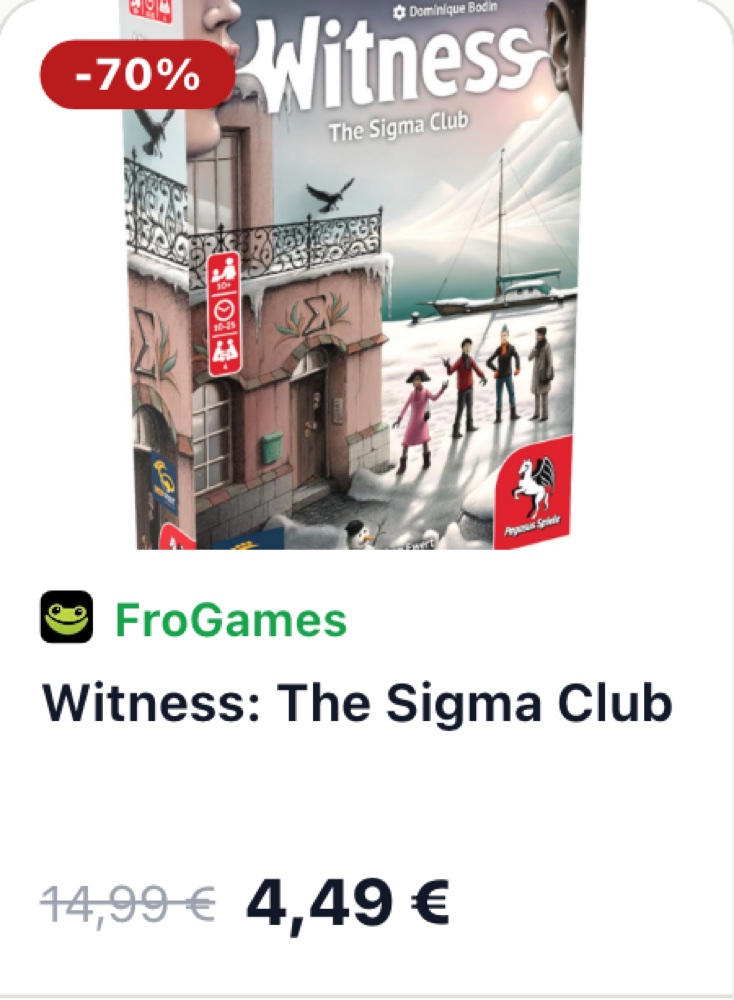 Offerta: Witness The Sigma Club a 4,49 €, −70%